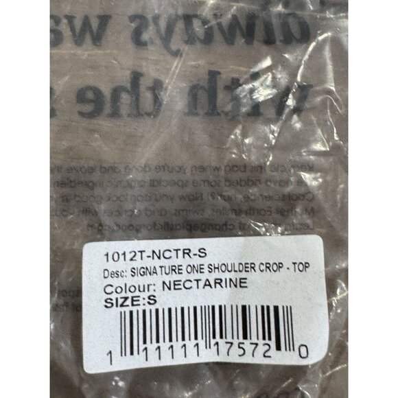 FREE PEOPLE X Toast Swim Women Signature One Shoulder Crop - Top NECTARINE SMALL - Picture 4 of 6